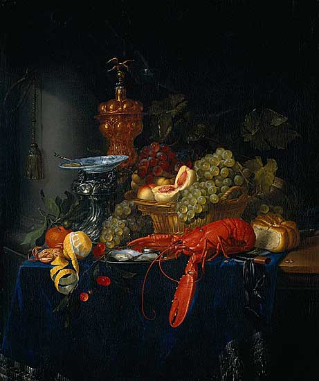 Pieter de Ring - Stilleben mit goldenem Becher (ca 1650) - Öl auf Leinwand - 100x85 cm - Rijksmuseum, Amsterdam