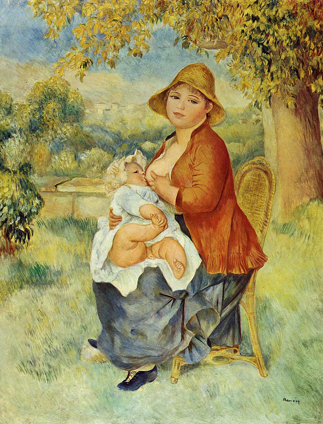 Pierre-Auguste Renoir - Mutter und Kind (1886) - Öl auf Leinwand - 81x65 cm - Privatsammlung, New York