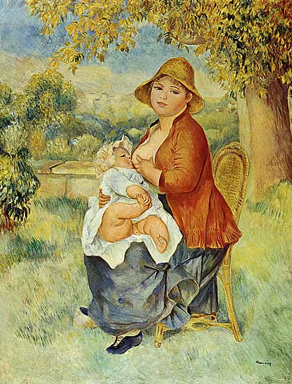 Pierre-Auguste Renoir - Mutter und Kind (1886) - Öl auf Leinwand - 81x65 cm - Privatsammlung, New York
