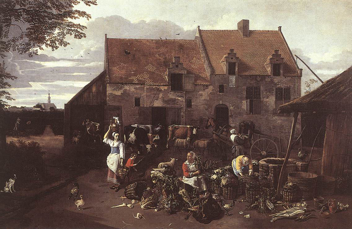 Jan Siberechts - The Market Garden - 1664 - Oil on Canvas - 158x241 cm - Musées Royaux des Beaux-Arts, Brüssel
