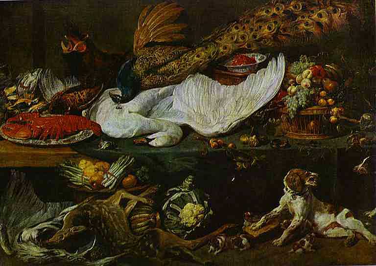 Frans Snyders - Stilleben mit Hündin und Welpen - Öl auf Leinwand - Gallerie in Dresden