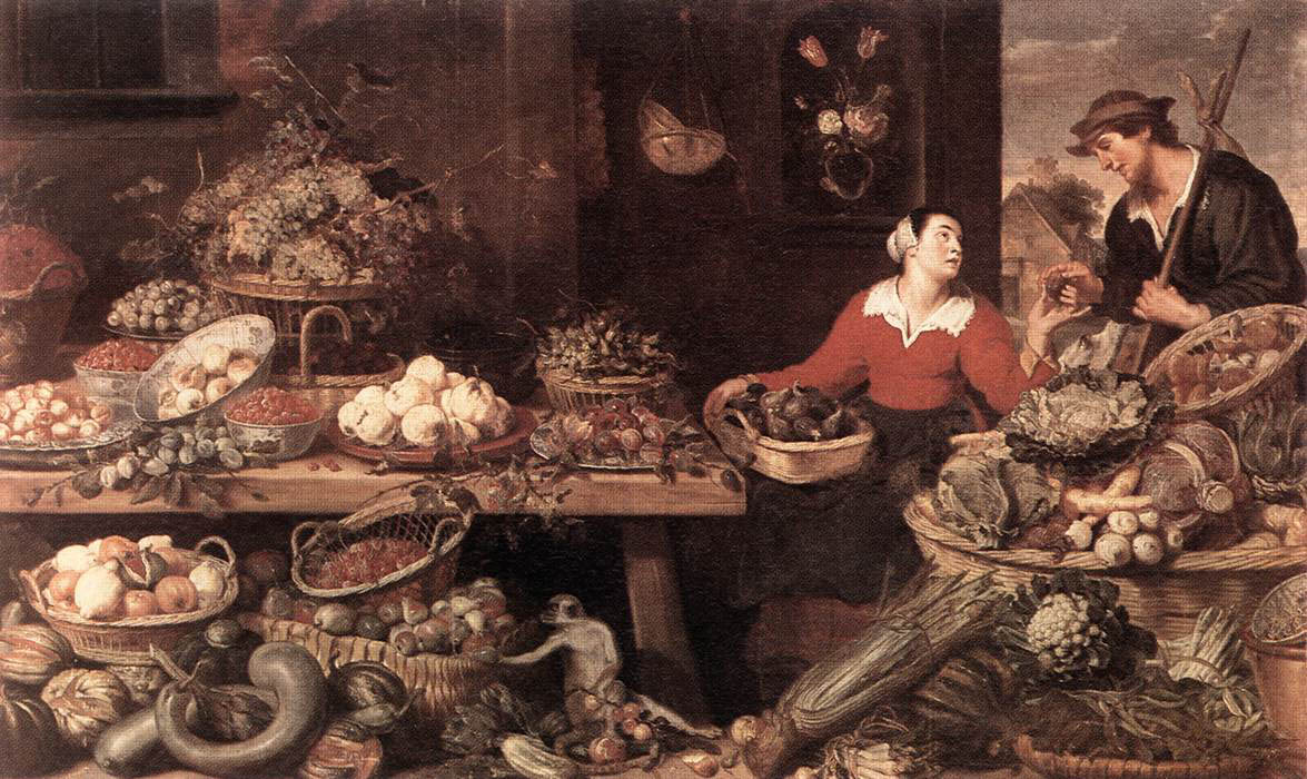 Frans Snyders - Fruit and Vegetable Stall - Oil on Canvas - 201x333 cm - Alte Pinakothek, München