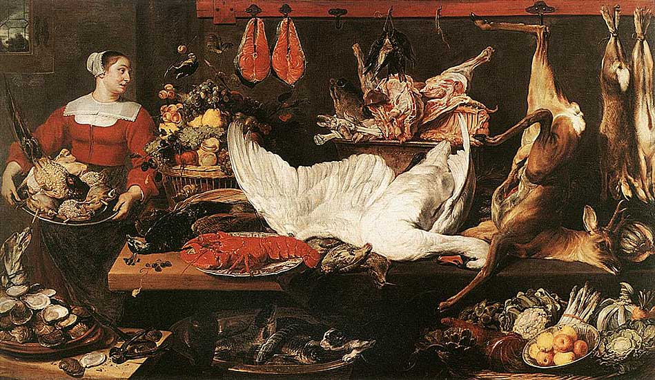 Frans Snyders - The Pantry - Oil on Canvas - 170x290 cm - Musées Royaux des Beaux-Arts, Brüssel