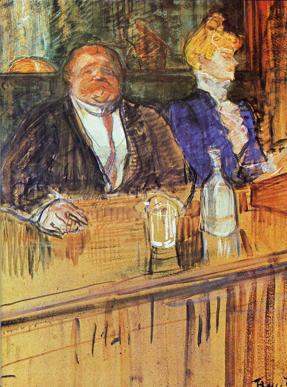 Henri de Toulouse-Lautrec - In der Bar (1898) - Öl auf Karton - 82c60 cm - Kunsthaus, Zürich