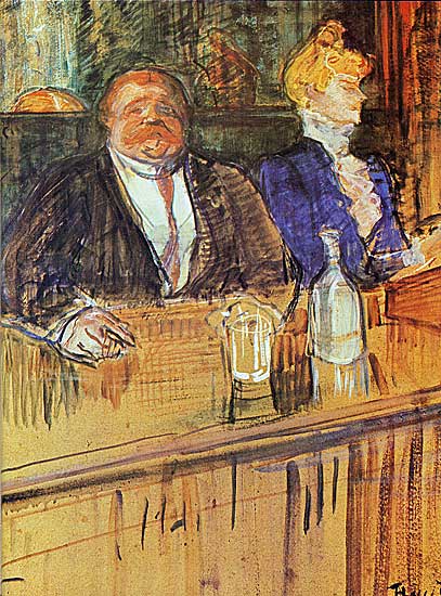 Henri de Toulouse-Lautrec - In der Bar (1898) - Öl auf Karton - 82c60 cm - Kunsthaus, Zürich