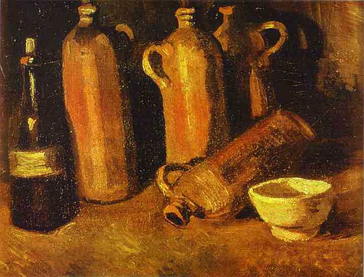 Vincent van Gogh - Stilleben mit vier Krügen (1884) - Öl auf Leinwand - Rijksmuseum Kröller-Müller, Otterlo (NL)
