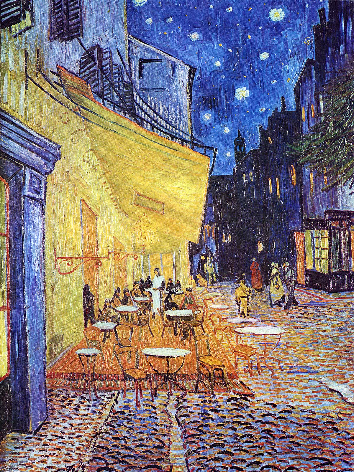 Vincent van Gogh - Terrassen-Café in der Nacht (1888) - Öl auf Leinwand - Rijksmuseum Kröller-Müller, Otterlo (NL)