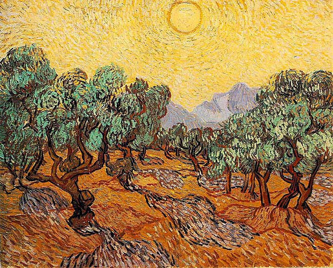 Vincent van Gogh - Olive Trees with yellow Sky and Sun - 1889 - Oil on canvas - 74x93 cm - The Minneapolis Institute of Arts