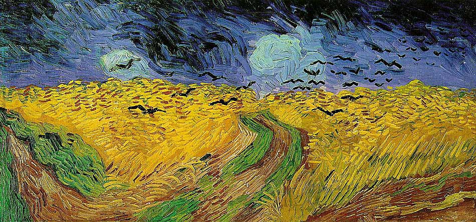 Vincent van Gogh - Wheat Field under threatening Skies - 1890 - Oil on canvas - 51x101 cm - Vincent van Gogh Museum, Amsterdam