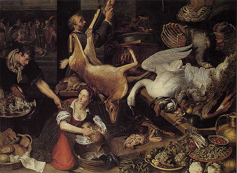 Adrien van Nieulandt - Kitchen Scene - 1616 - Oil on Canvas - 194x247 cm - Herzog Anton Ulrich-Museum, Braunschweig