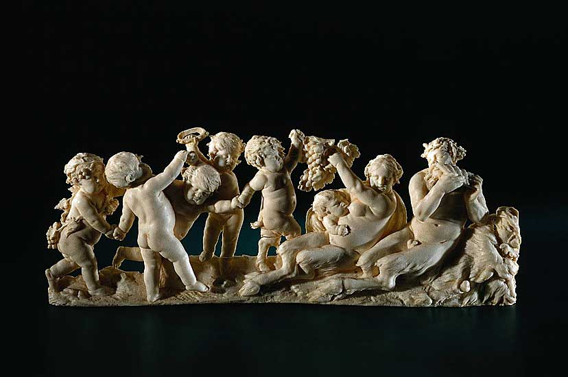 Gerard van Opstal - Bacchus with Satyrs and Cupids - 1640 - Ivory - 12x32x2 cm - Rijksmuseum, Amsterdam