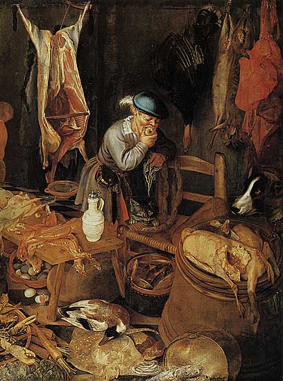 Pieter Cornelisz van Ryck - Küchenbild (Teilansicht) (1604) - Öl auf Leinwand - 189x288 cm - Herzog Anton-Ulrich-Museum, Braunschweig