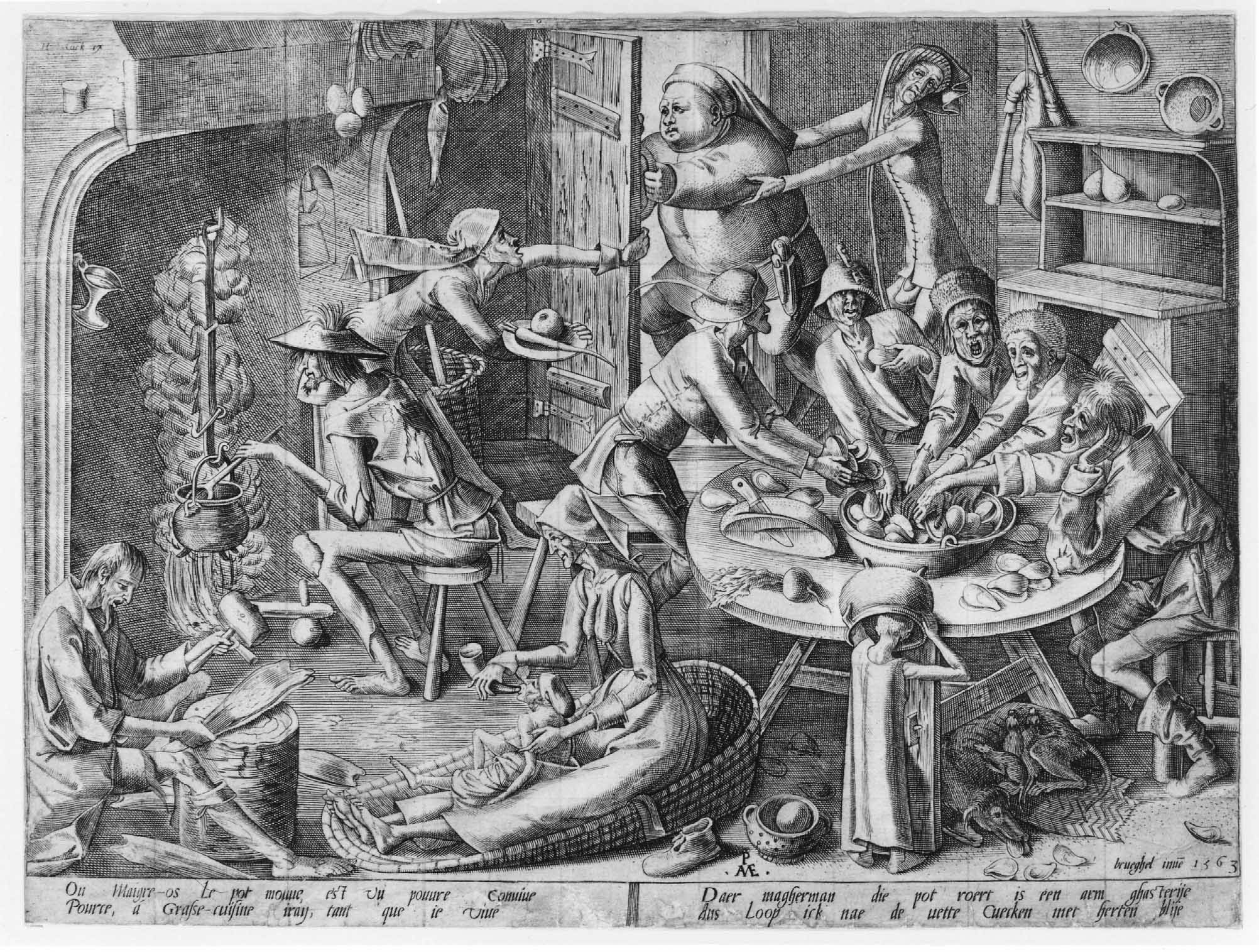 Pieter van der Heyden - Die magere Küche - 1563 - Kupferstich - Grafische Sammlung der ETHZ