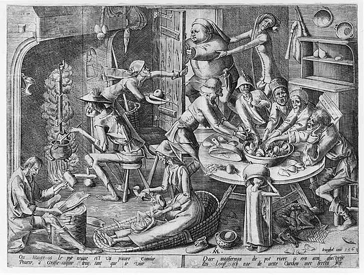 Pieter van der Heyden - Die magere Küche - 1563 - Kupferstich - Grafische Sammlung der ETHZ