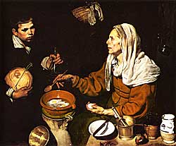 Diego Velazquez - Alte Frau beim Eierbraten (1618) - Öl auf Leinwand - National Gallery of Scotland, Edinburgh