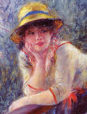 Alphonsine Fournaise aus "Das Frühstück der Ruderer" von Pierre Auguste Renoir