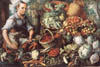 Joachim Beuckelaer - Marktfrau mit Früchten, Gemüse und Geflügel (1564)