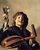 Frans Hals - Lautenspieler mit Weinglas (1626) - Öl auf Leinwand - 91x74cm - Mansion House, London