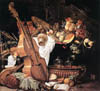 Cornelis de Heem - Vanitas-Stilleben mit Musikinstrumenten (nach 1661)