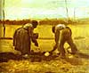Vincent van Gogh - Bauer und Bäuerin beim Kartoffelpflanzen (1885)
