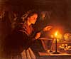 Petrus van Schendel - Marktszene bei Kerzenlicht