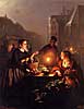 Petrus van Schendel - Gemüsemarkt bei Mondlicht