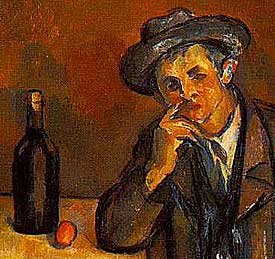 Paul Cézanne - Der Trinker - Öl auf Leinwand - 46x38 cm (Ausschnitt)