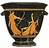 Gefäss mit Motiv "Artemis erschlägt Actaeon" (ca. 470 v: Chr.)