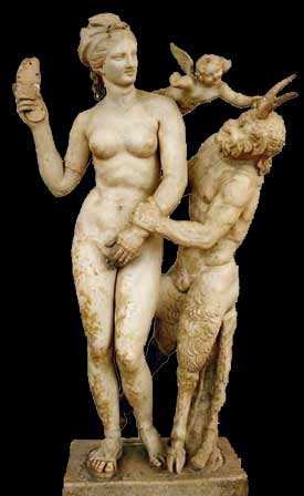 Aphrodite, Pan und Eros